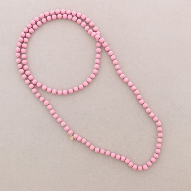 COLLAR LARGO BOLAS NUDOS 1.2M*8MM