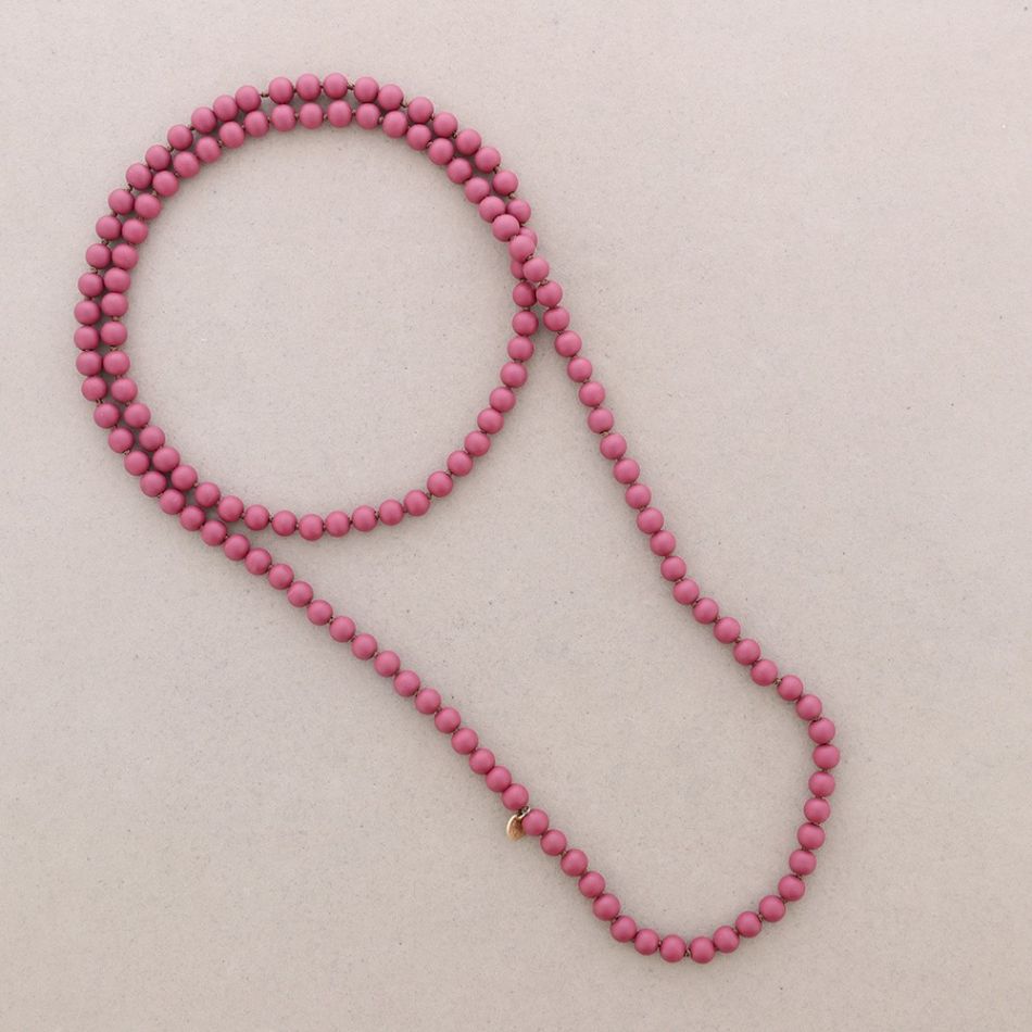 COLLAR LARGO BOLAS NUDOS 1.2M*8MM