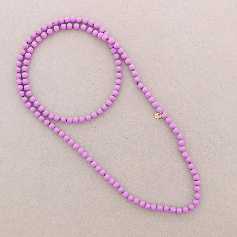 COLLAR LARGO BOLAS NUDOS 1.2M*8MM