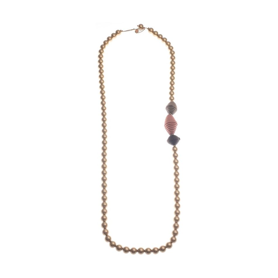 COLLAR LARGO BOLAS RESINA ANTELINA