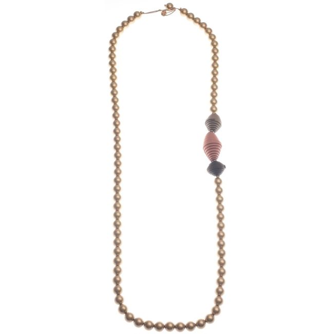 COLLAR LARGO BOLAS RESINA ANTELINA