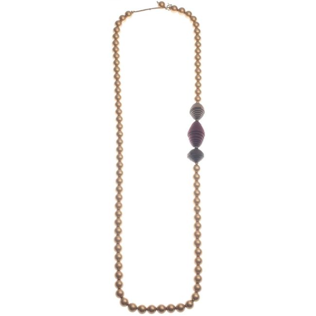 COLLAR LARGO BOLAS RESINA ANTELINA