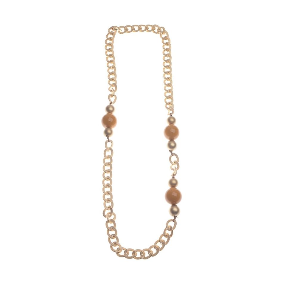 COLLAR LARGO CADENA BOLAS RESINA