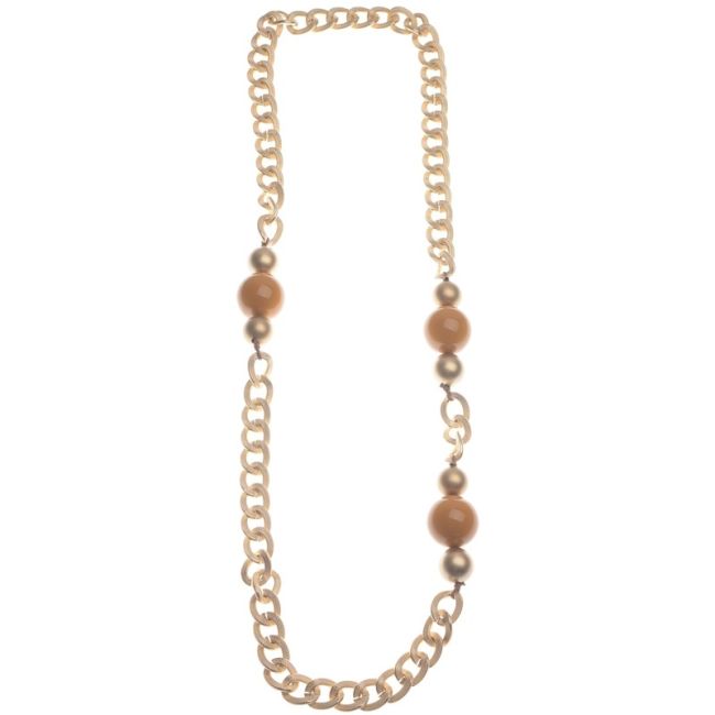 COLLAR LARGO CADENA BOLAS RESINA