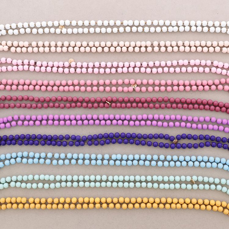 LONG NECKLACE BALL KNOTS 1.2M*8MM 2