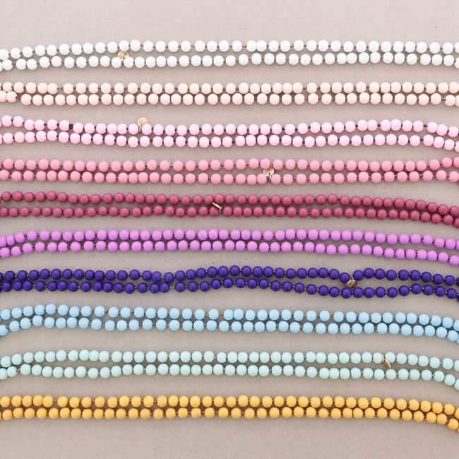 LONG NECKLACE BALL KNOTS 1.2M*8MM