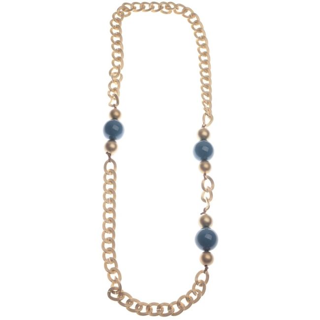 COLLAR LARGO CADENA BOLAS RESINA