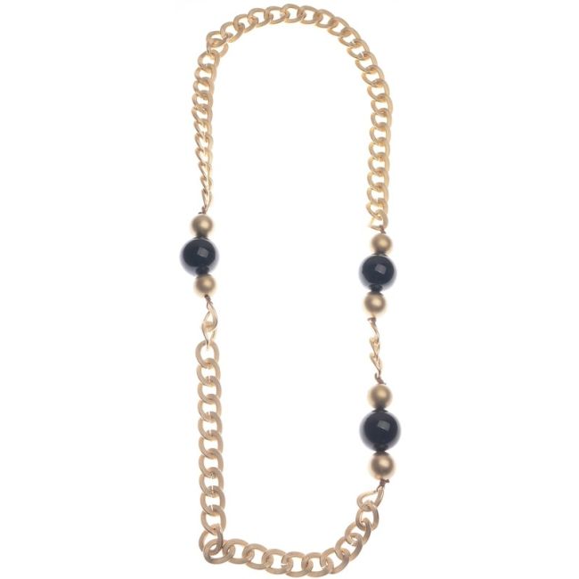 COLLAR LARGO CADENA BOLAS RESINA