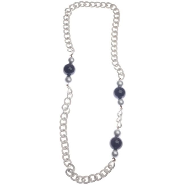 COLLAR LARGO CADENA BOLAS RESINA
