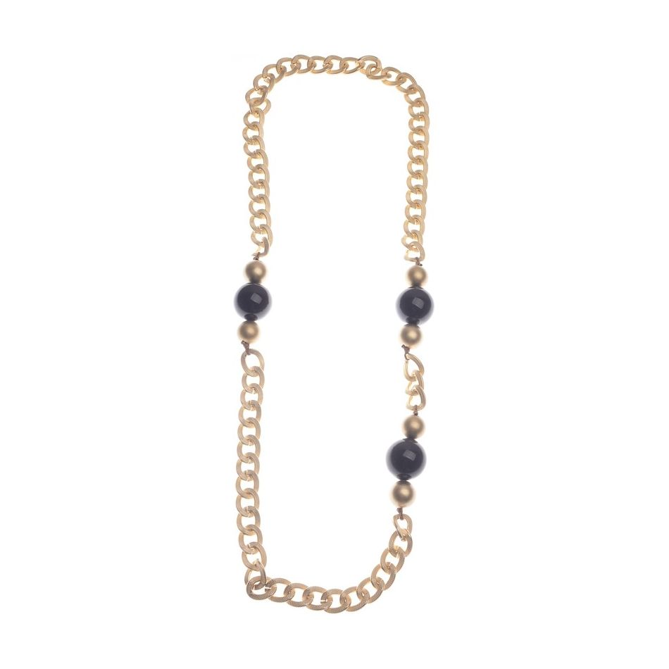 LONG RESIN BALL CHAIN NECKLACE