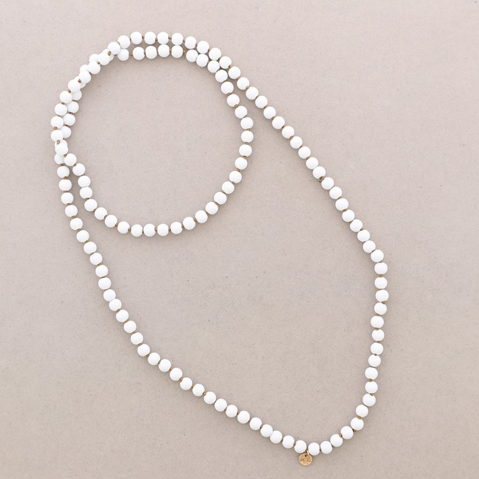 LONG NECKLACE BALL KNOTS 1.2M*8MM