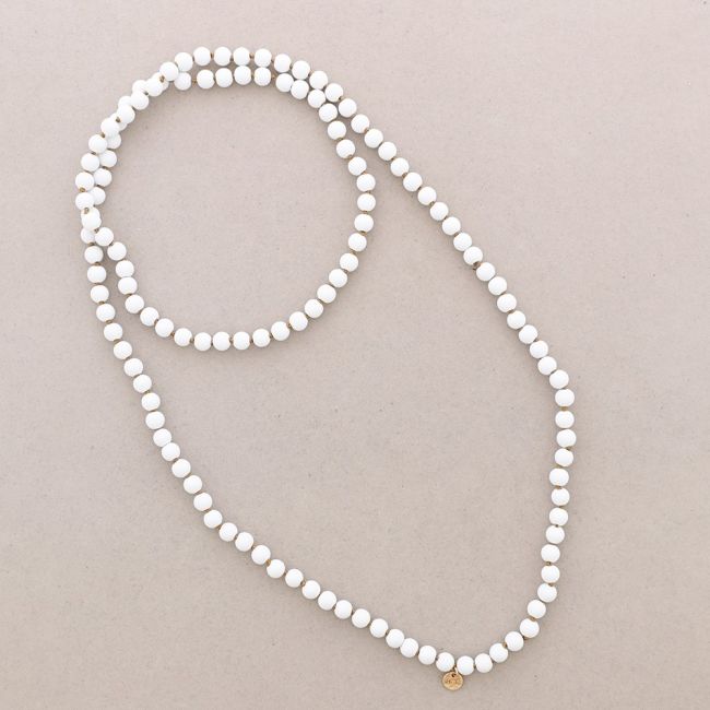 LONG NECKLACE BALL KNOTS 1.2M*8MM