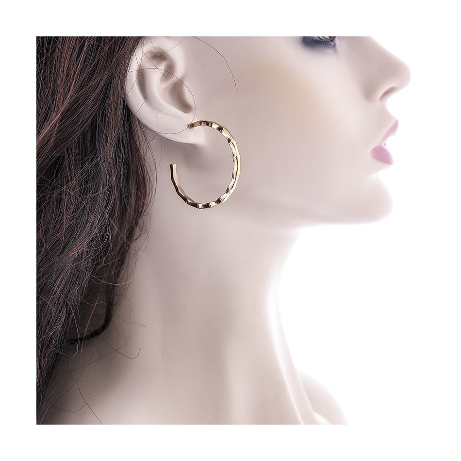 PENDIENTES ACERO ARO BAMBÚ 4.5CM