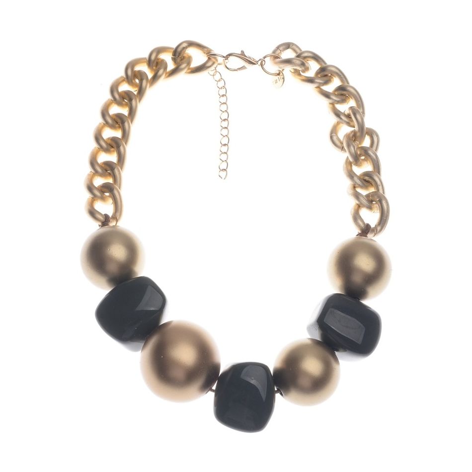 RESIN BEADS CHAIN SHORT NECKLACE