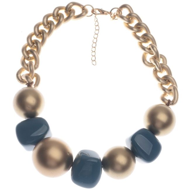 RESIN BEADS CHAIN SHORT NECKLACE