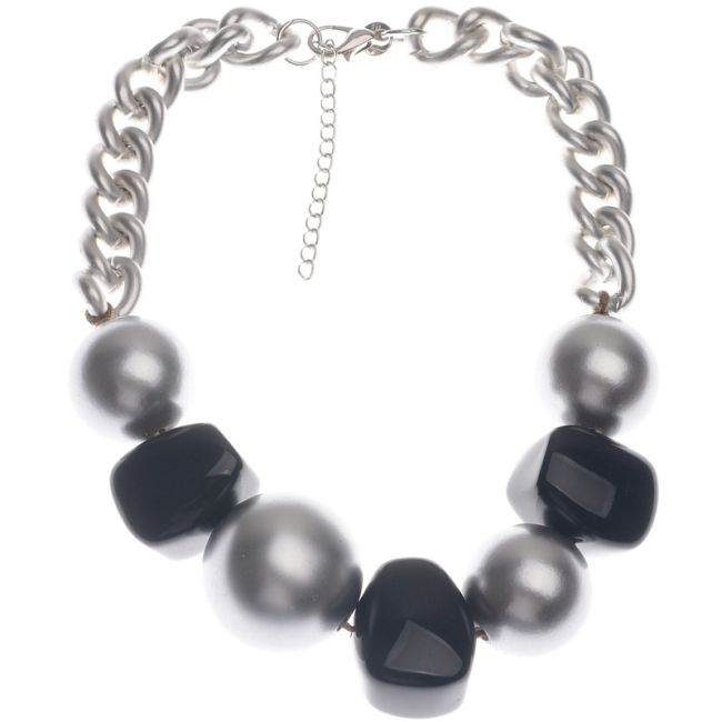 RESIN BEADS CHAIN SHORT NECKLACE