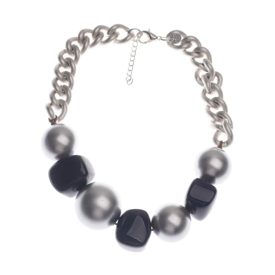RESIN BEADS CHAIN SHORT NECKLACE