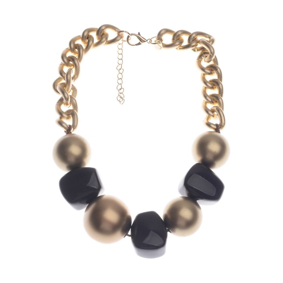 RESIN BEADS CHAIN SHORT NECKLACE
