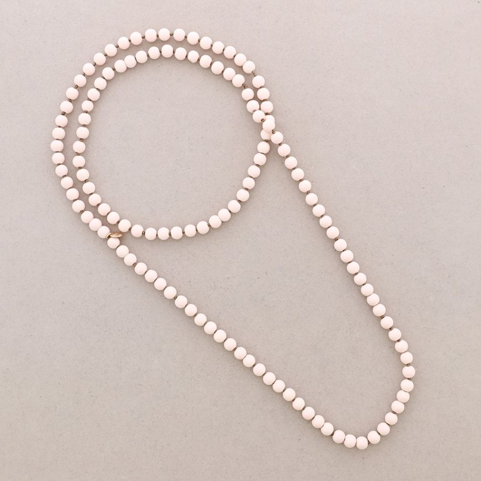 LONG NECKLACE BALL KNOTS 1.2M*8MM