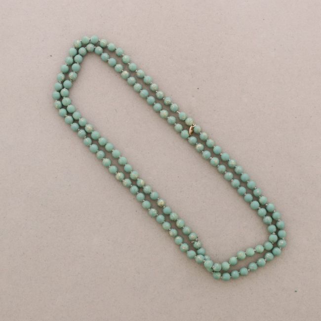 LONG BALLS NECKLACE GOLDEN THREAD KNOTS 1.5M*6MM