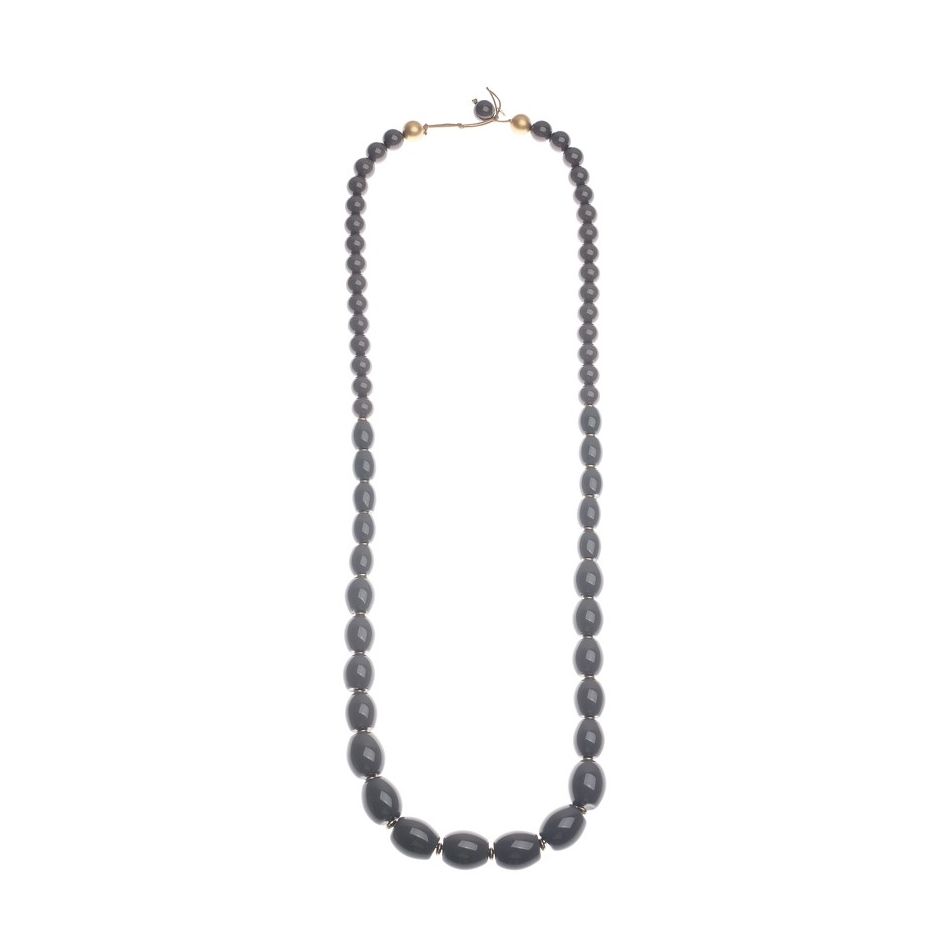 COLLAR LARGO CUENTAS RESINA