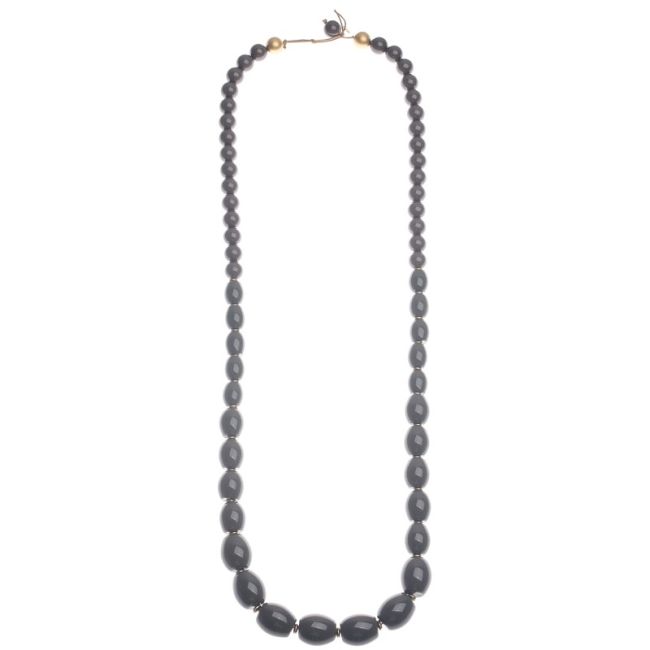 COLLAR LARGO CUENTAS RESINA