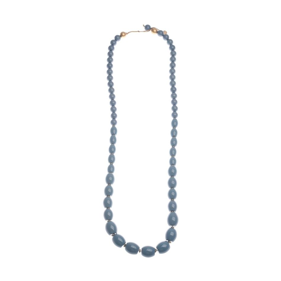 LONG NECKLACE WITH RESIN BEADS