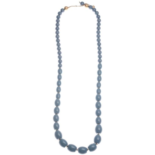 LONG NECKLACE WITH RESIN BEADS
