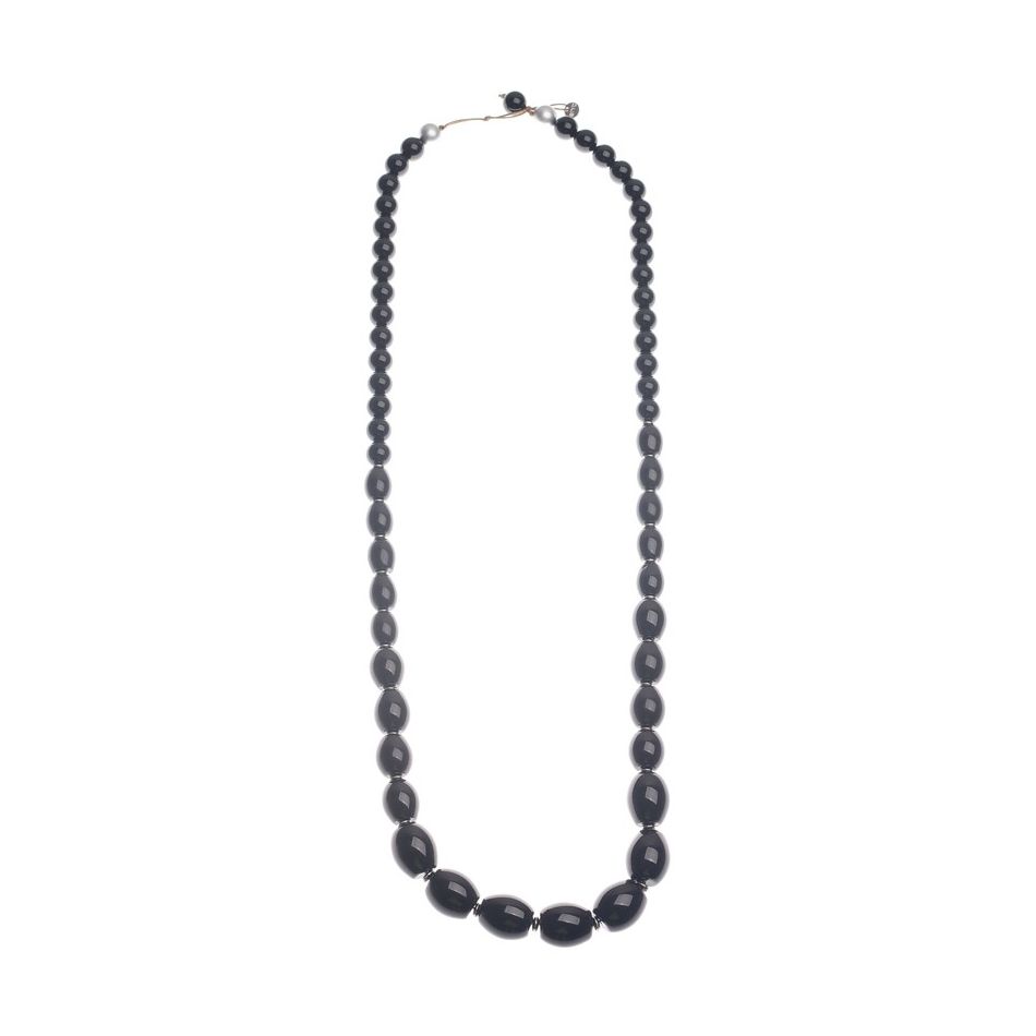 LONG NECKLACE WITH RESIN BEADS