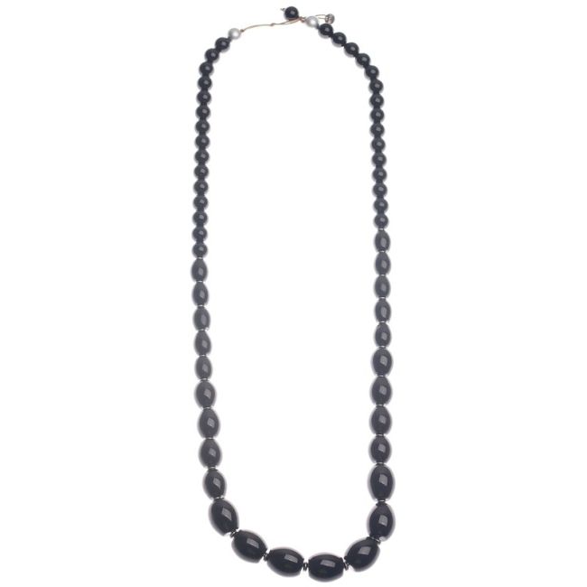 COLLAR LARGO CUENTAS RESINA