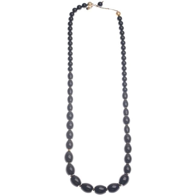 COLLAR LARGO CUENTAS RESINA