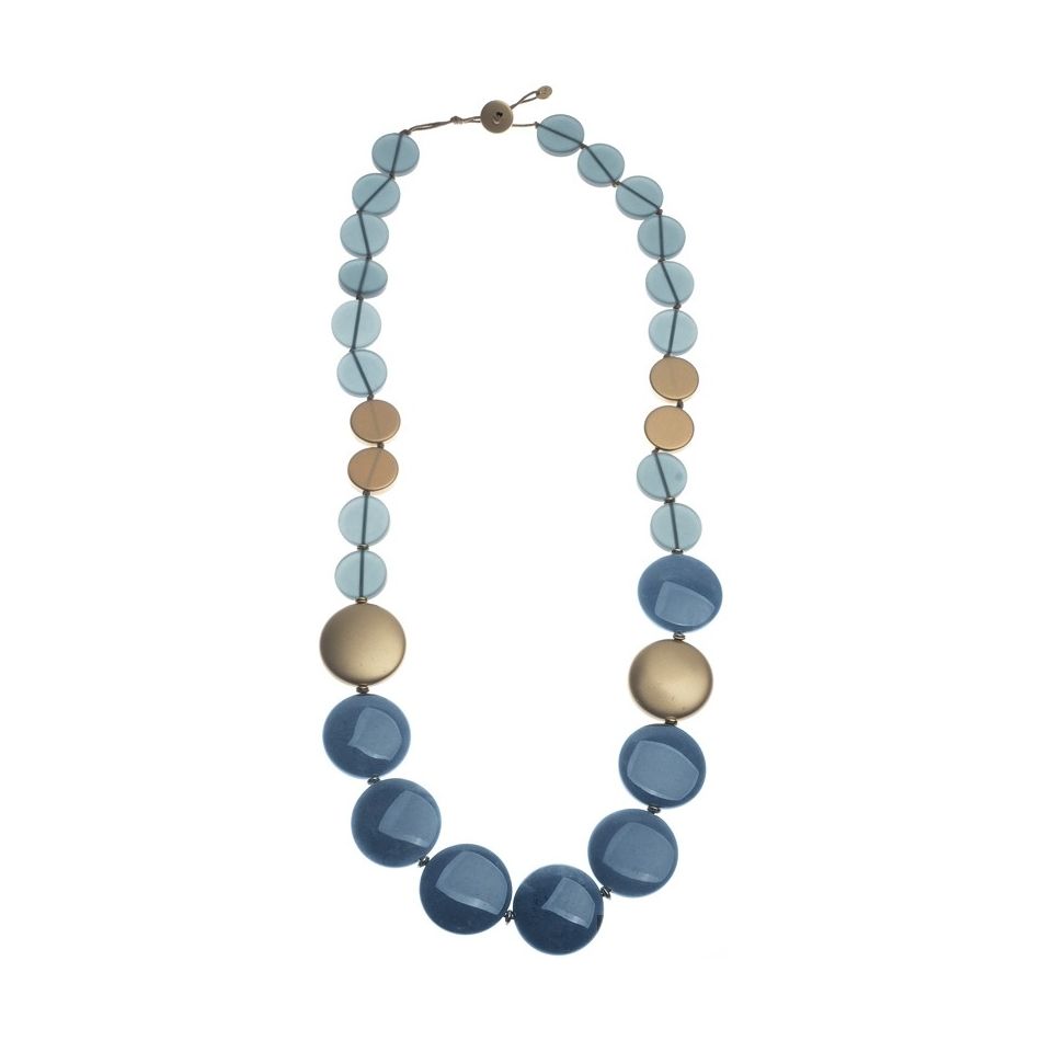COLLAR LARGO CUENTAS RESINA