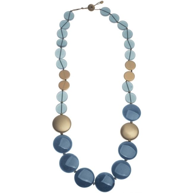 COLLAR LARGO CUENTAS RESINA