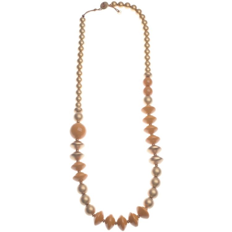 COLLAR LARGO CUENTAS RESINA