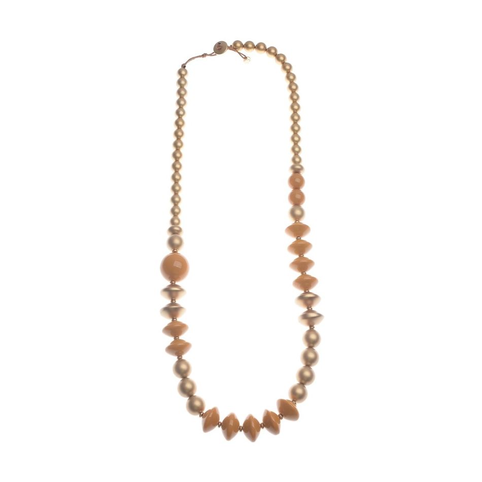 COLLAR LARGO CUENTAS RESINA