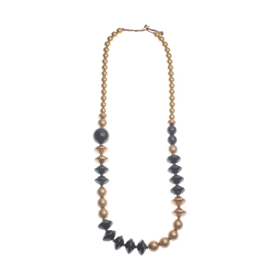 COLLAR LARGO CUENTAS RESINA