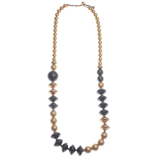 LONG NECKLACE WITH RESIN BEADS