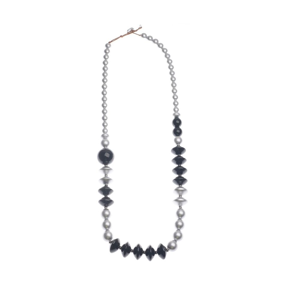 COLLAR LARGO CUENTAS RESINA