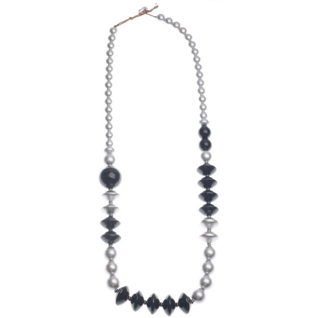 COLLAR LARGO CUENTAS RESINA