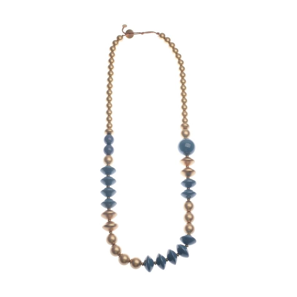 COLLAR LARGO CUENTAS RESINA