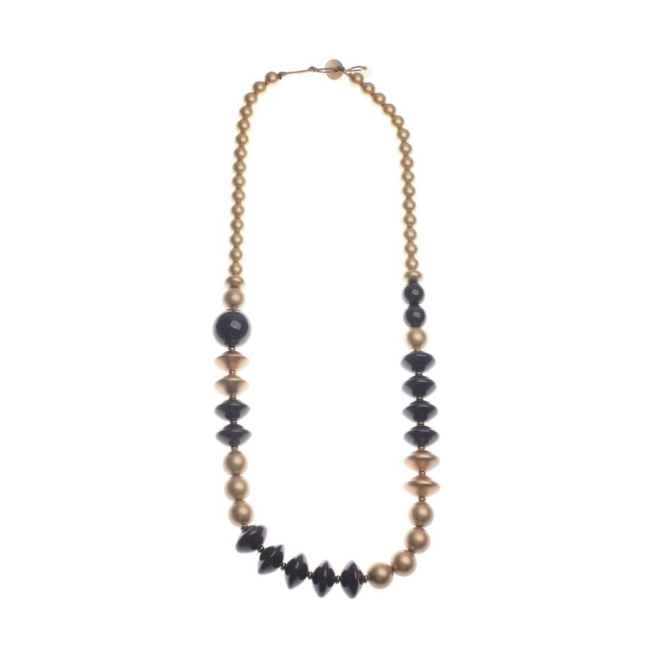 COLLAR LARGO CUENTAS RESINA