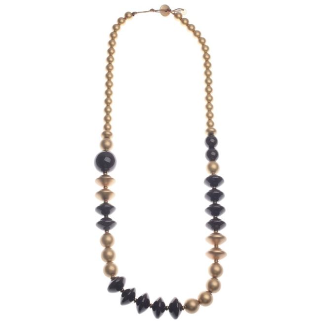 LONG NECKLACE WITH RESIN BEADS