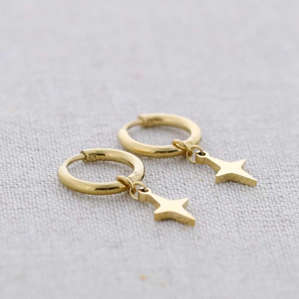 STEEL EARRINGS PENDANT POLAR STAR