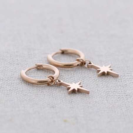 STEEL EARRINGS PENDANT POLAR STAR