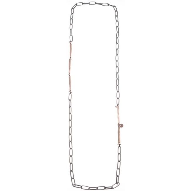 COLLAR LARGO CADENA TUBOS METAL
