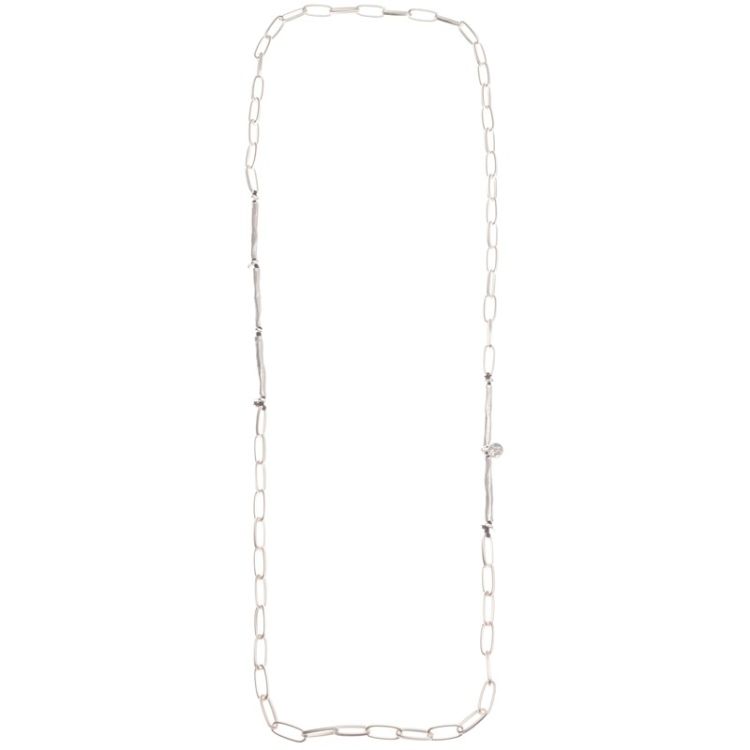 COLLAR LARGO CADENA TUBOS METAL 2
