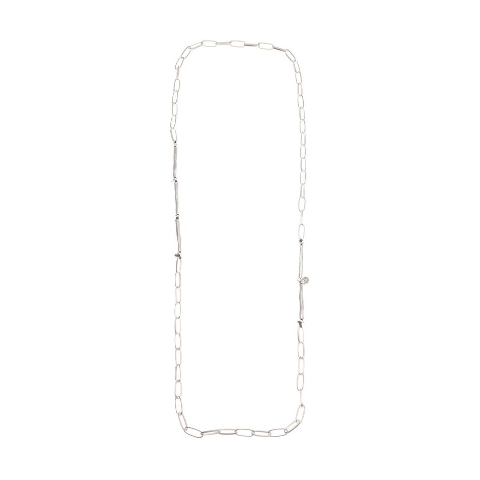 COLLAR LARGO CADENA TUBOS METAL