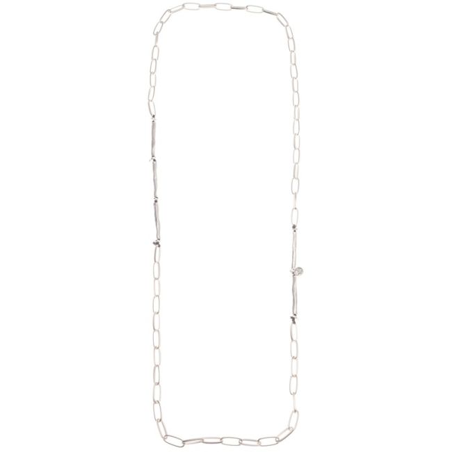 LONG METAL TUBES CHAIN NECKLACE