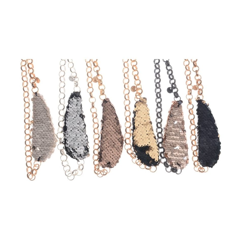 LONG DOUBLE SEQUIN BEADS CHAIN NECKLACE
