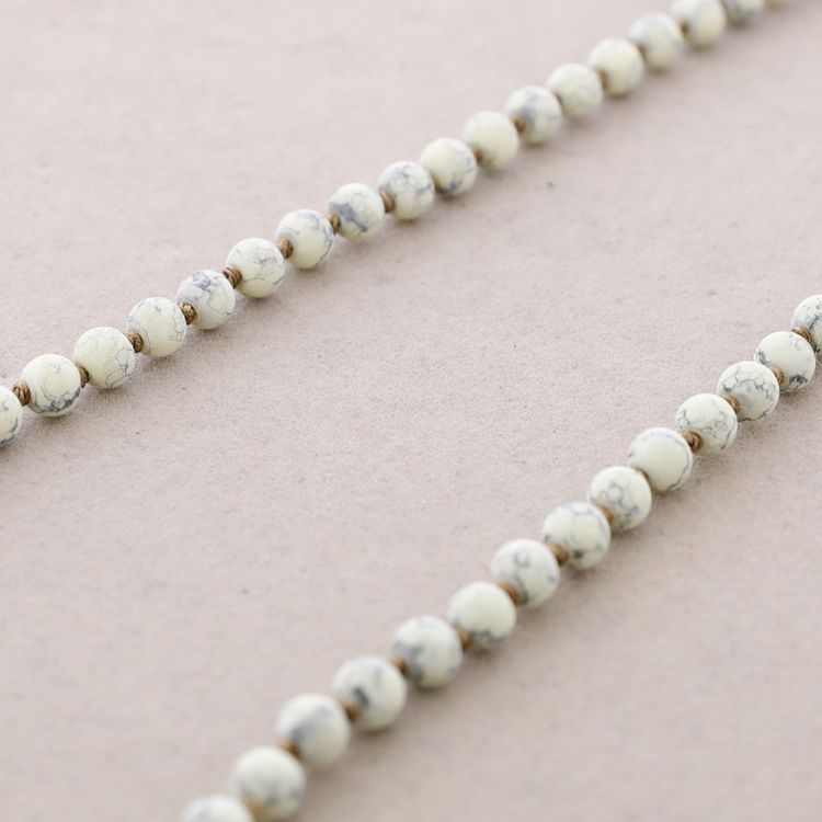 LONG NECKLACE PRINTED BALLS KNOTS 1.5M*6MM